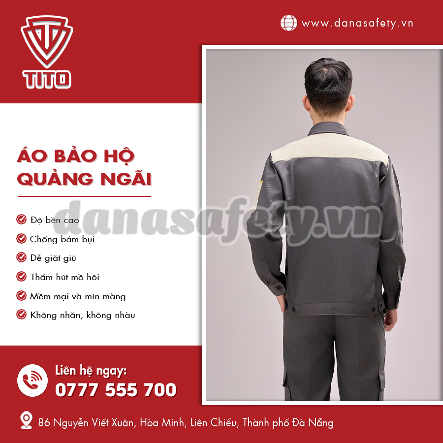 Áo bảo hộ form rộng, dễ vận động.
