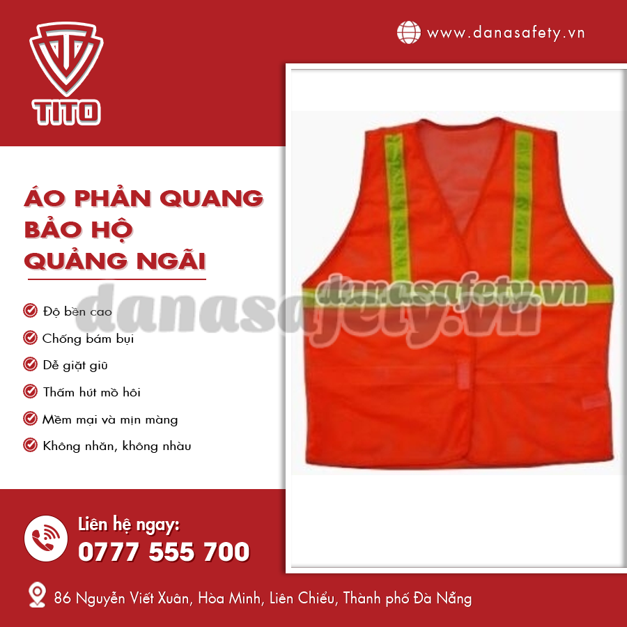 Áo phản quang bảo hộ thiết kế không tay, thoáng mát.