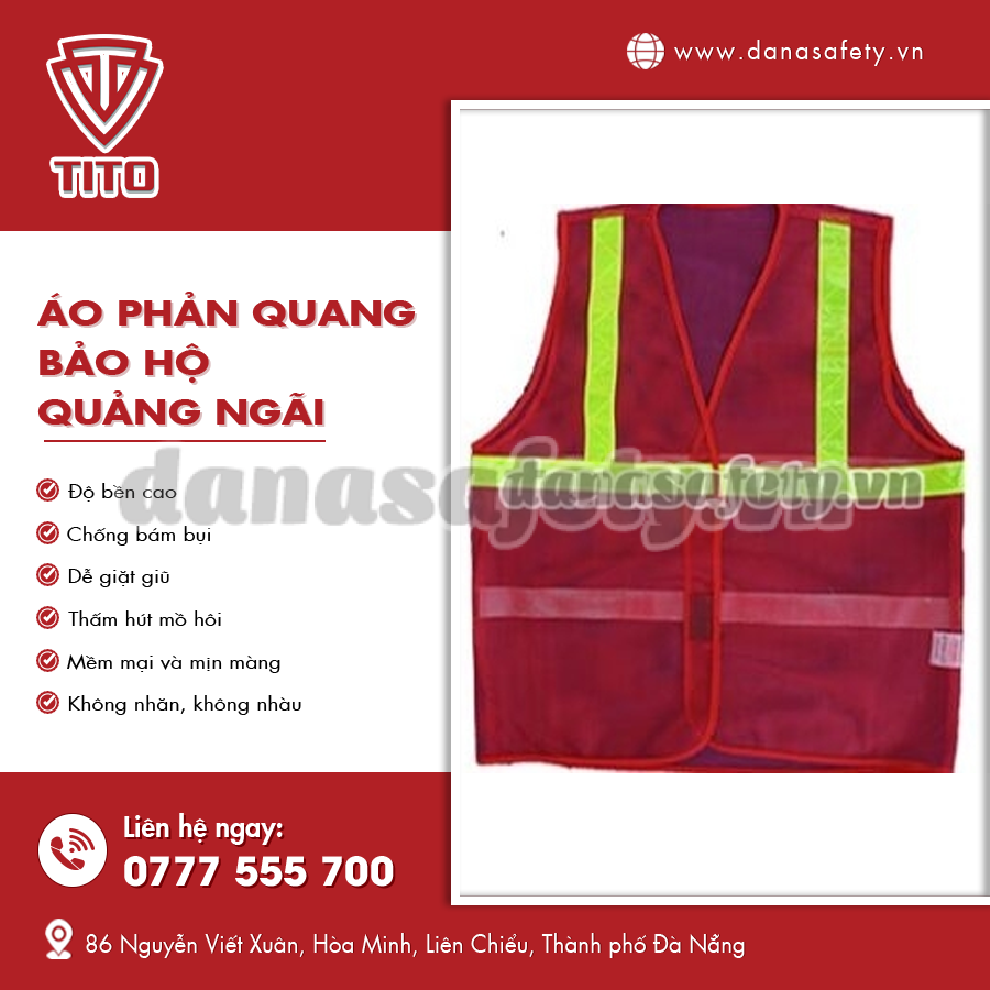 Áo phản quang bảo hộ dễ nhận diện trong bóng tối.