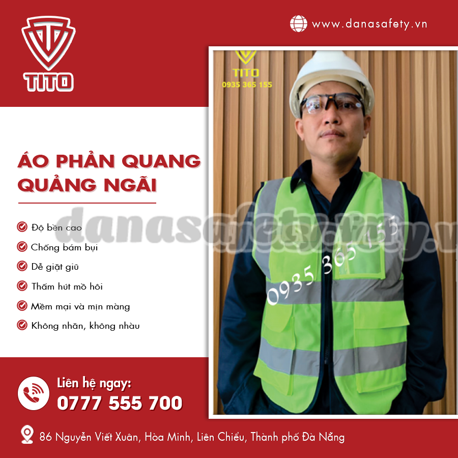 Áo phản quang sử dụng trong môi trường tối.