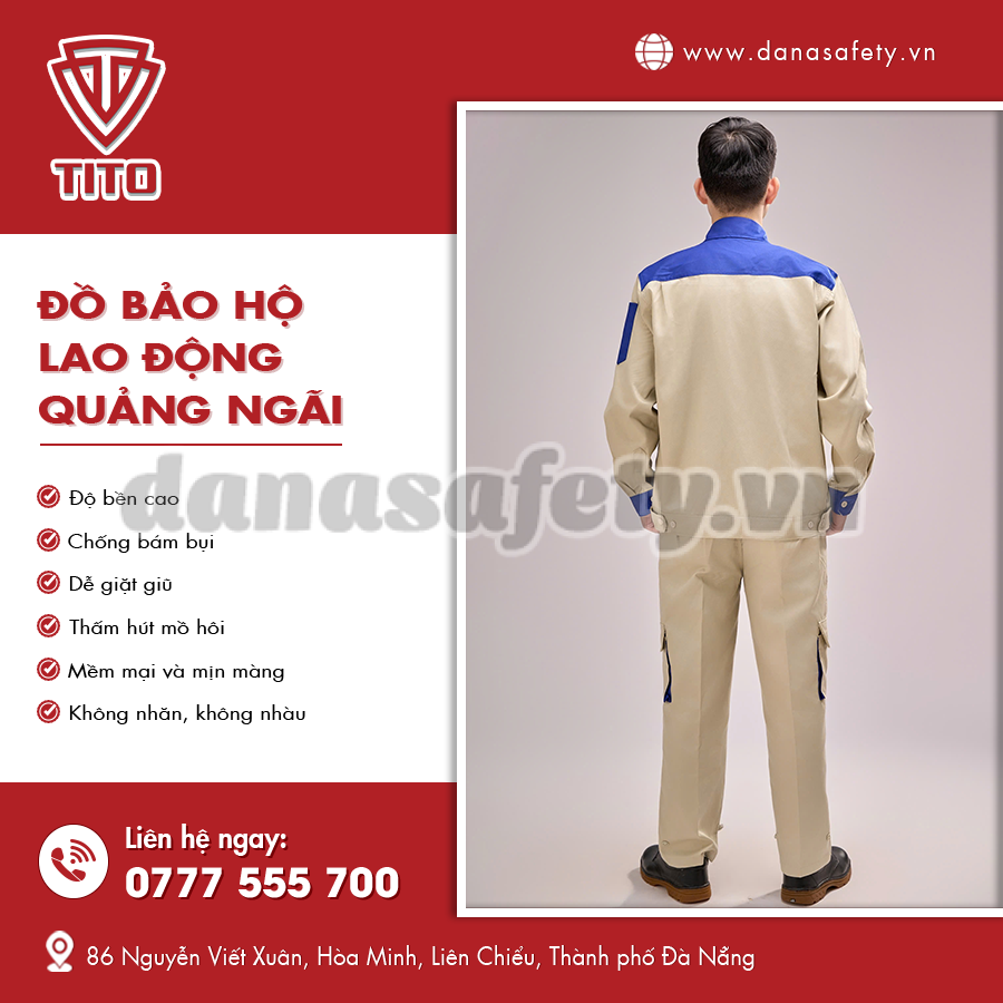 Đồ bảo hộ lao động chất liệu dày, chống bụi.