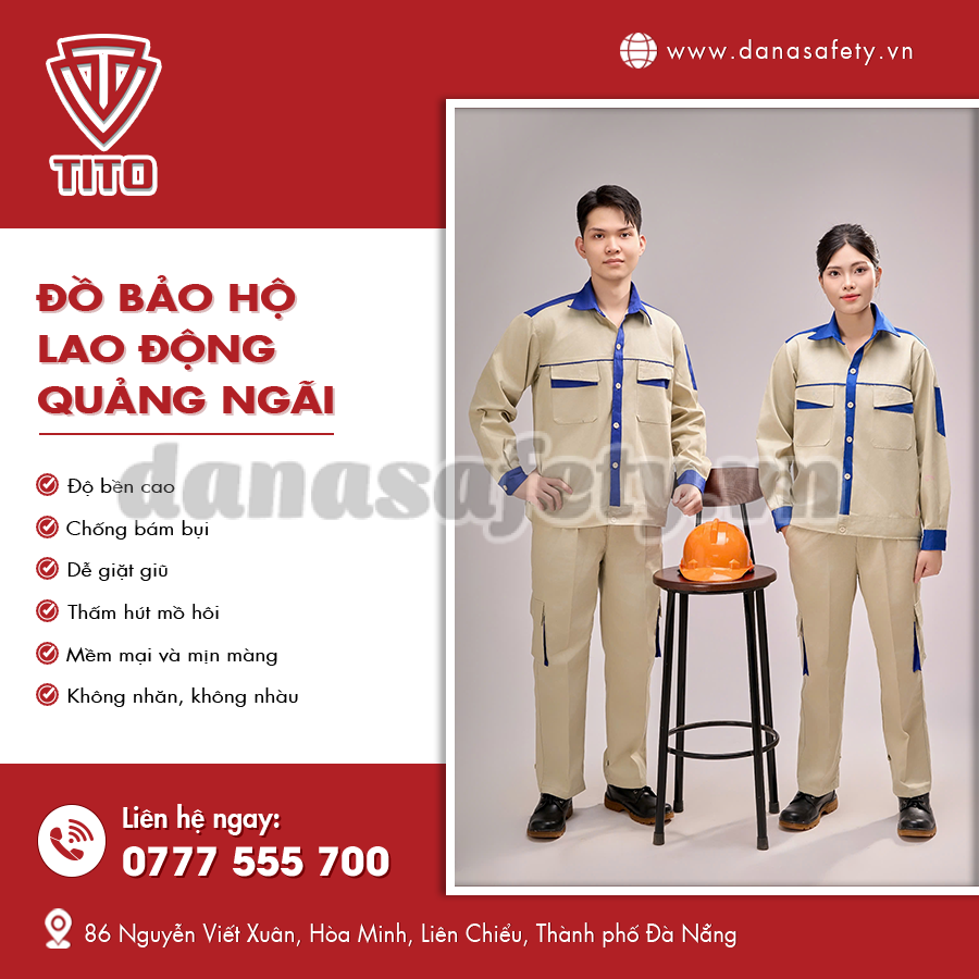 Đồ bảo hộ lao động thiết kế tiện lợi, dễ cử động.
