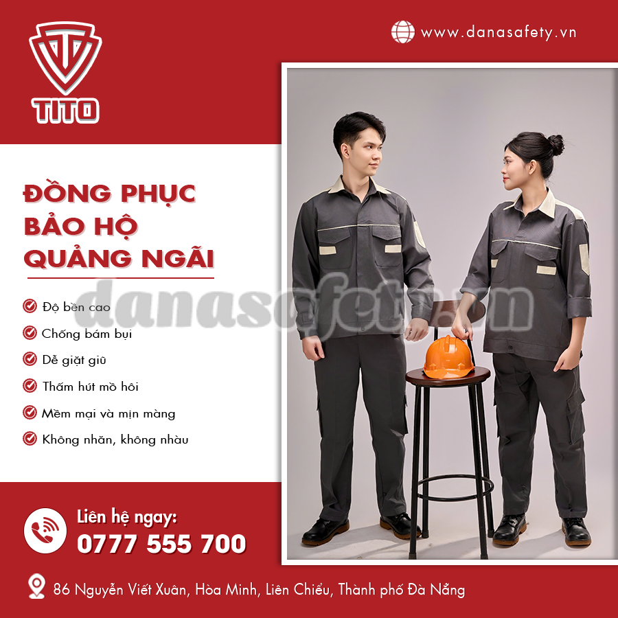 Đồng phục bảo hộ phù hợp công việc ngoài trời.