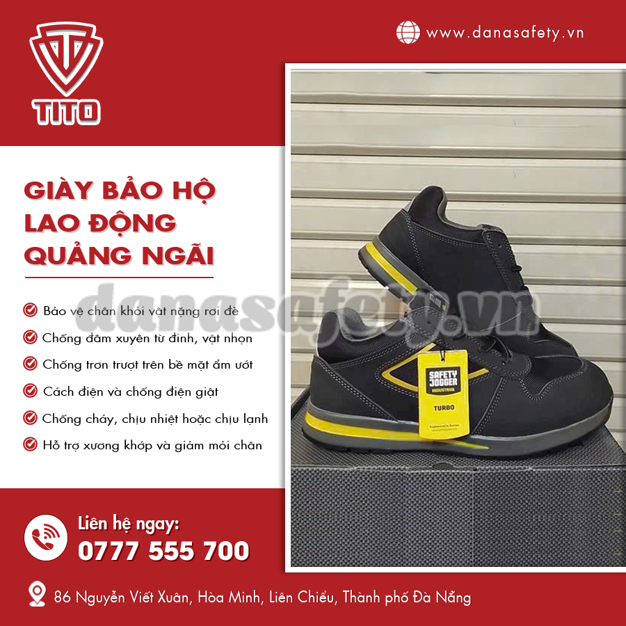 Giày bảo hộ lao động ôm chân, thoáng khí.