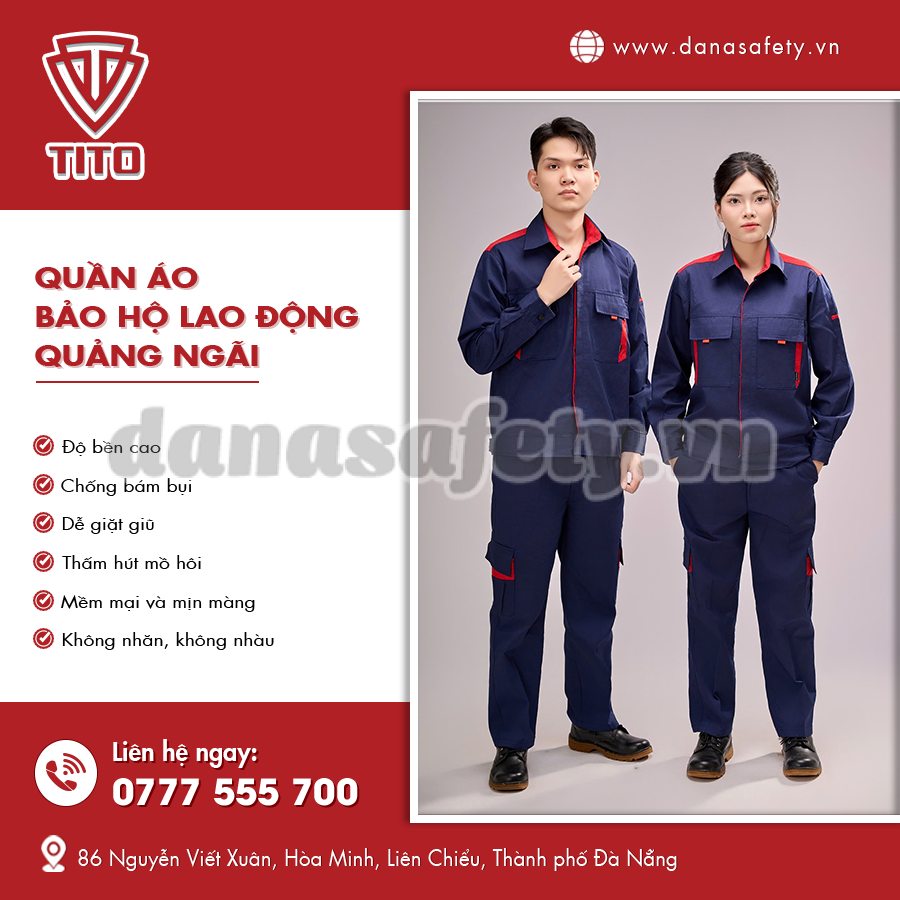 Quần áo bảo hộ lao động chất liệu thoáng mát