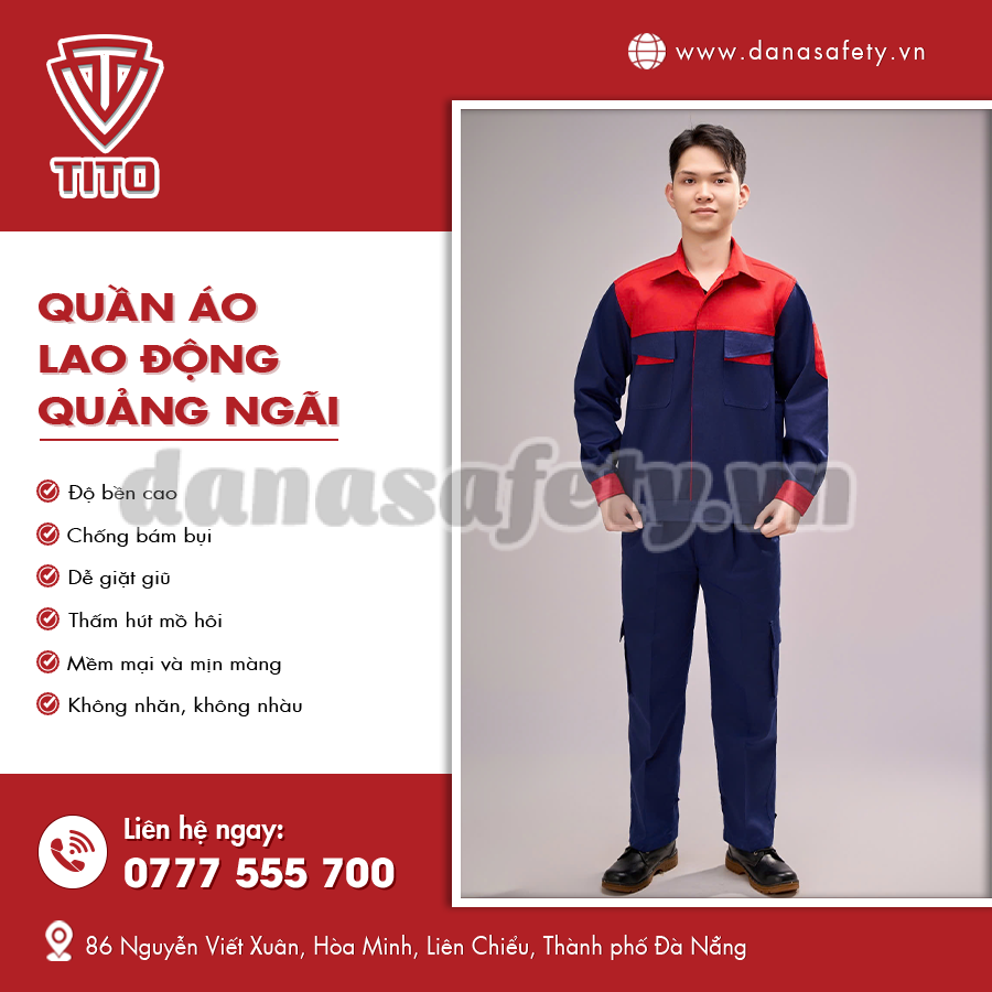 Quần áo lao động thiết kế liền bộ.