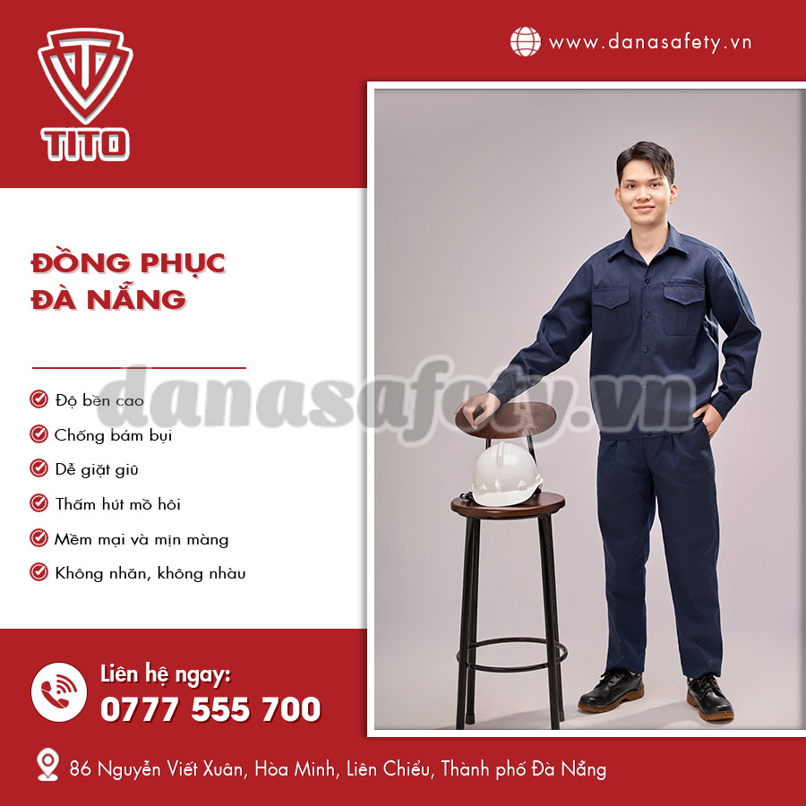 Hình ảnh mẫu áo đồng phục chất liệu thoáng mát, đường may gọn gàng.