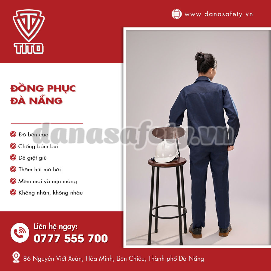 Hình ảnh mẫu áo đồng phục sử dụng chất liệu co giãn nhẹ, phù hợp cho hoạt động hằng ngày